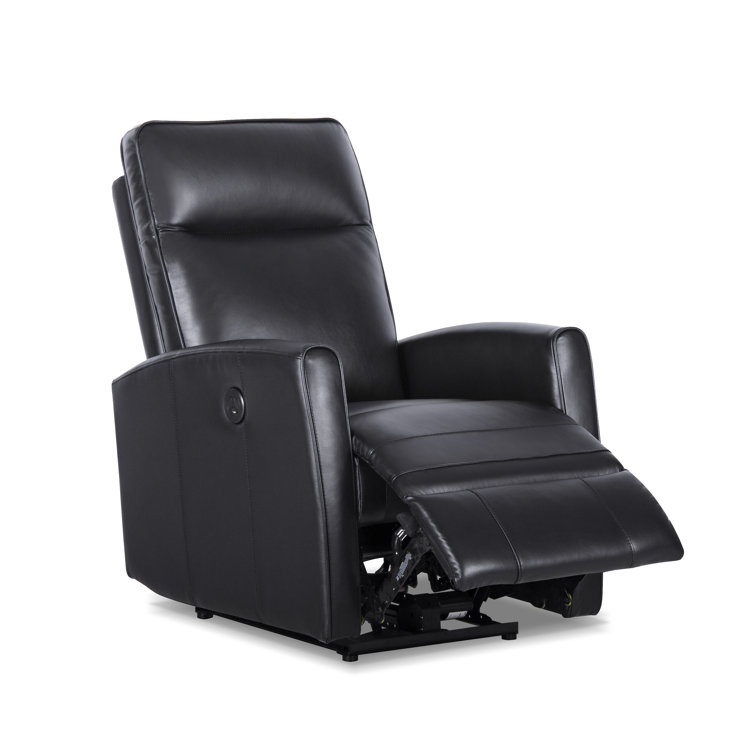 Black leather electric online recliner